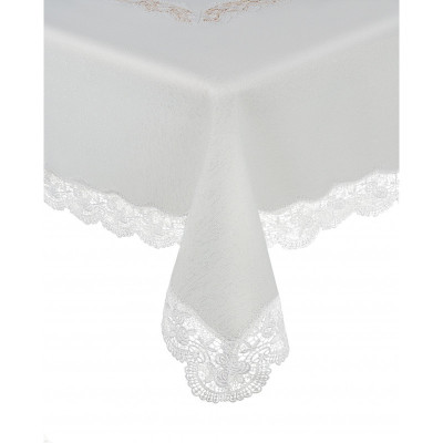 Round Tablecloth with Pink Rose Lace | Table | Online Store