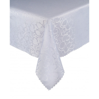 Round Flame Retardant Tablecloth with Vine Pattern