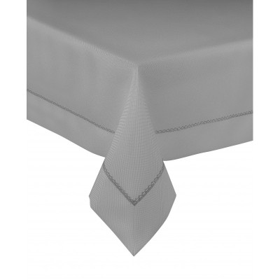 Elegant Silver Lace Tablecloth