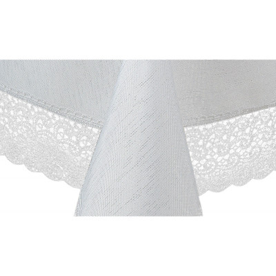 Tablecloth Silver Thread Fi Guipure Lace Angelica
