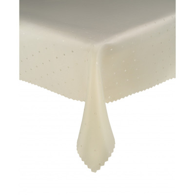 Flame Resistant Oval Tablecloth with Diamonds