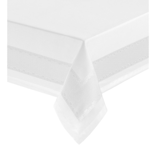MARINA WHITE Teflon Coated Tablecloth