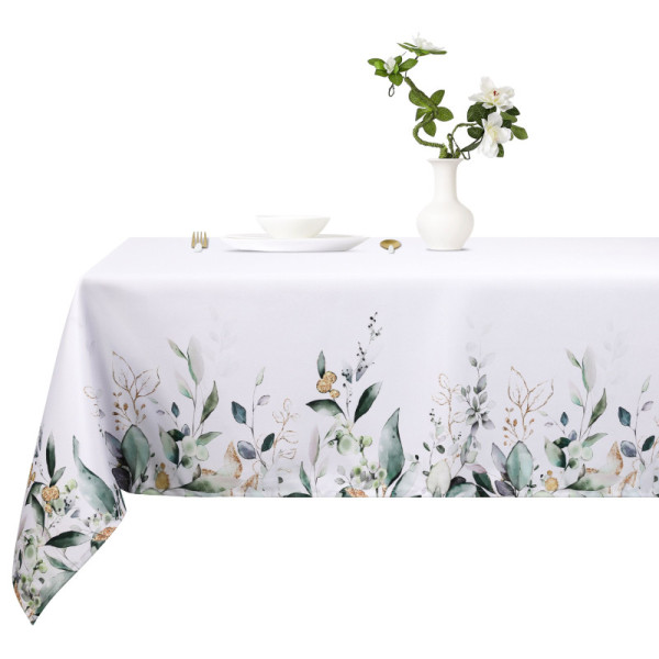 Floral Stain-Resistant Tablecloth 110x160 Spring Pattern