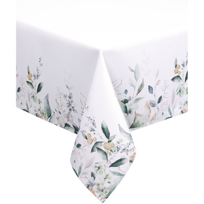 Floral Stain-Resistant Tablecloth 110x160 Spring Pattern