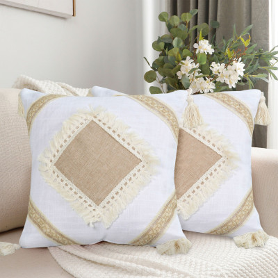 Boho Style Fringe Decorative Pillowcase