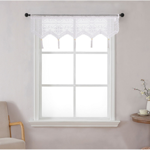 Lace Curtain 30 cm, WHITE