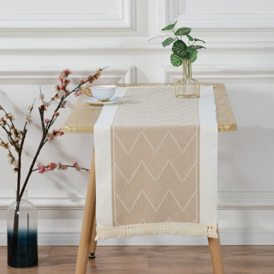 Richly Woven Boho Style Chevron Tablecloth